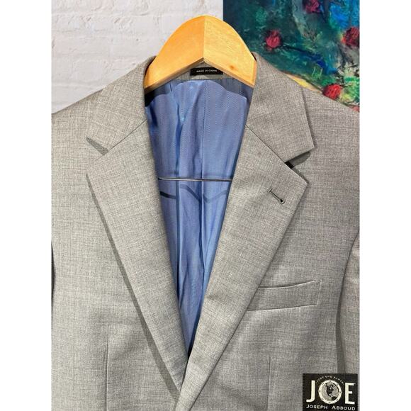 Joseph Abboud 36S 28x28 Solid Gray Nailhead 2 Piece Suit - Picture 3 of 16